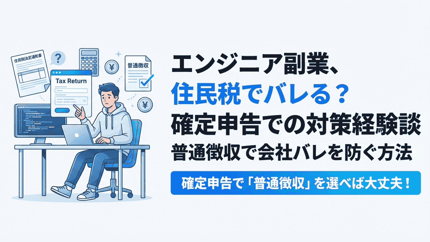 【経験談】エンジニア副業は住民税でバレる？確定申告で対策した結果